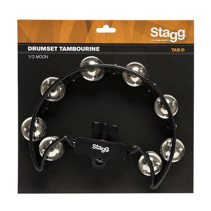 Stagg half moon hi-hat tambourine in plastic - 16 bells