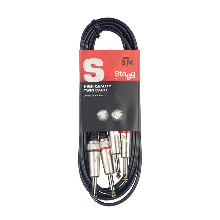 Stagg Twin cable, Jack/Jack, four lengths