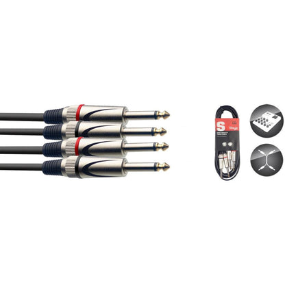 Stagg Twin cable, Jack/Jack, four lengths