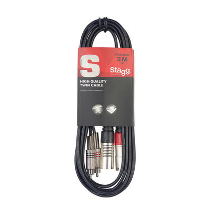 Stagg XLR Male - Phono cable 3 m.