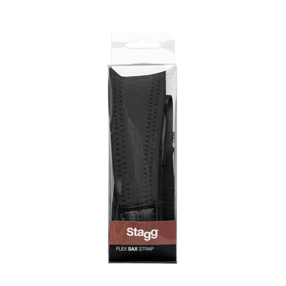 Stagg adjustable Saxophone strap in soft neoprene - black