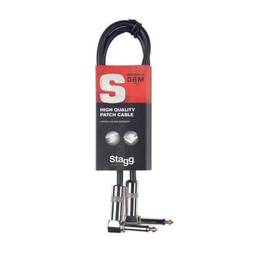 Stagg mono patch kabel vinkel Jack/Jack - 60 Cm