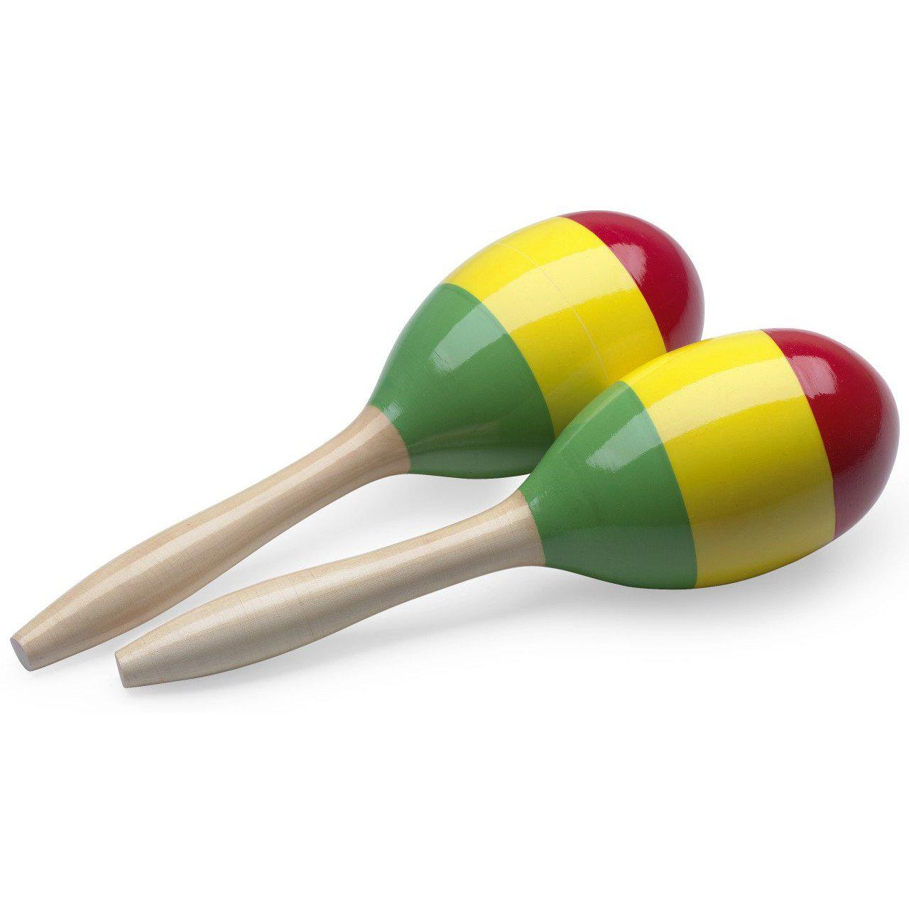 Stagg træ maracas, Reggae Finish, 29 cm