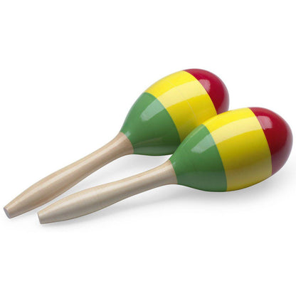 Stagg træ maracas, Reggae Finish, 29 cm