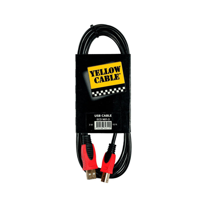 Yellow Cable USB-A til USB-B 3m